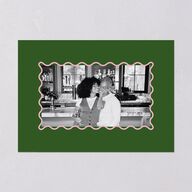 Wavy Frame Photo Rehearsal Dinner Invitations Scottish Green Signature Blank Standard