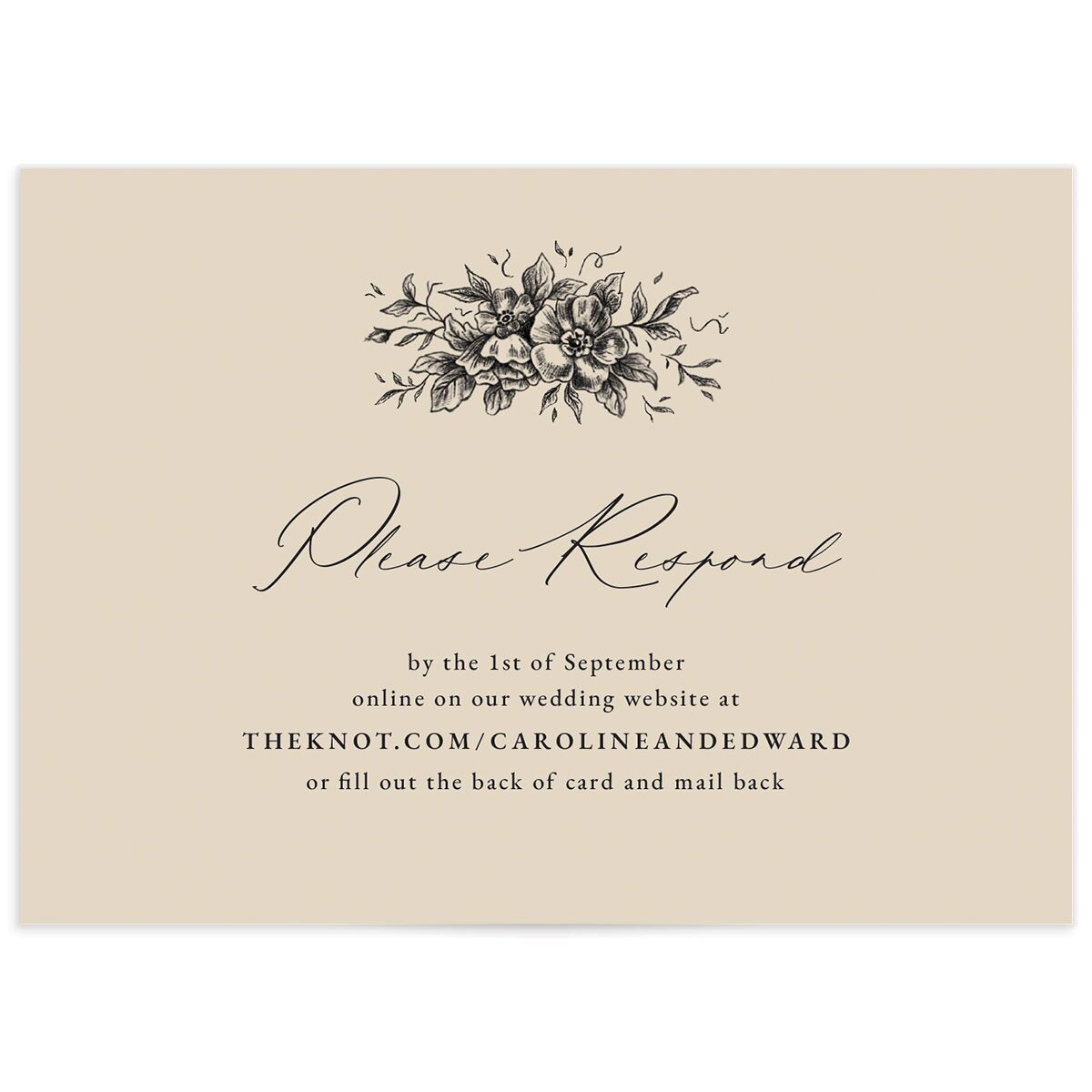 Antique Victorian Wedding Response Cards