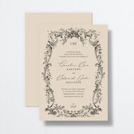 Antique Victorian Wedding Invitations Sand Signature No Standard