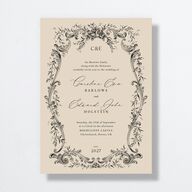Antique Victorian Wedding Invitations Sand Signature No Standard