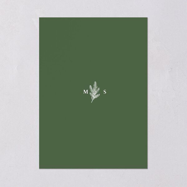 Etched Mountains Rehearsal Dinner Invitations Hunter Green Signature Blank Standard