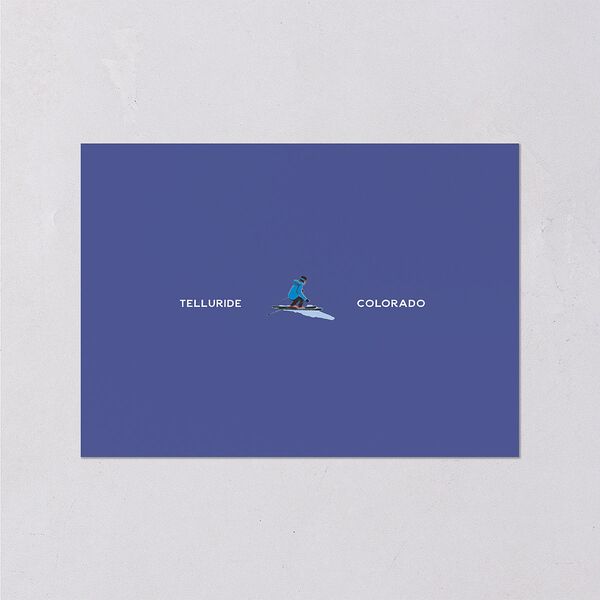 Vintage Retro Ski Poster Wedding Response Cards Pure White Signature Standard