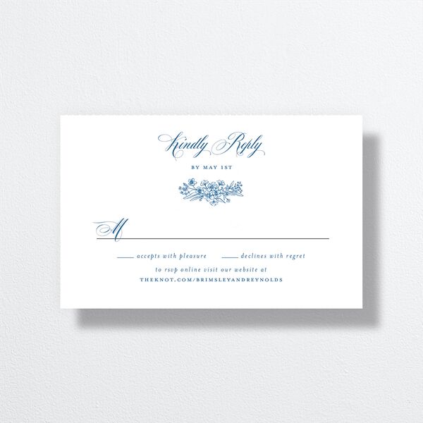 Elegant Antique Toile Frame All-in-One Wedding Invitations by Bridgerton Cruise Signature Light Both Recipient and Return Addresses No