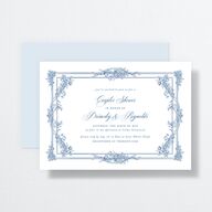 Elegant Antique Toile Frame Bridal Shower Invitations by Bridgerton Cruise Signature Standard