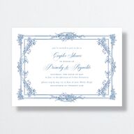 Elegant Antique Toile Frame Bridal Shower Invitations by Bridgerton Cruise Signature Standard