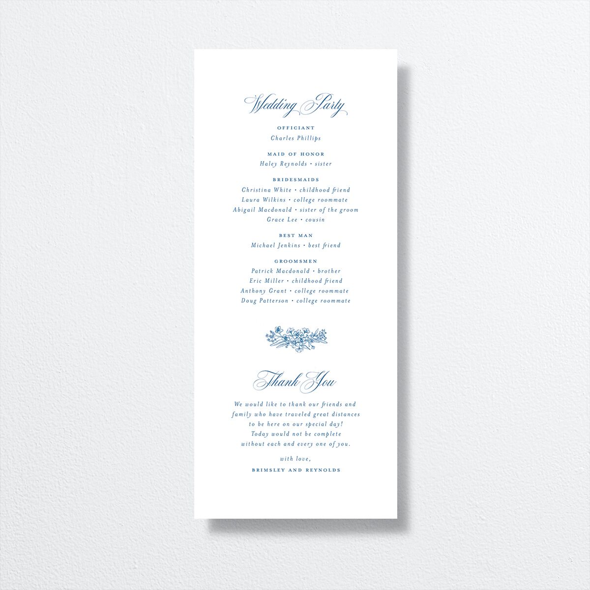 Elegant Antique Toile Frame Wedding Programs by Bridgerton Cruise Signature