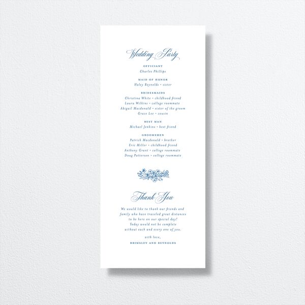 Elegant Antique Toile Frame Wedding Programs by Bridgerton Cruise Signature