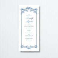 Elegant Antique Toile Frame Wedding Programs by Bridgerton Cruise Signature