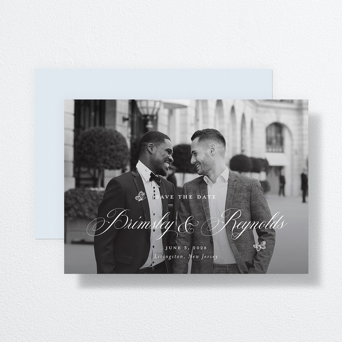 Elegant Antique Toile Frame Save the Date Cards by Bridgerton Cruise Signature smooth No Standard