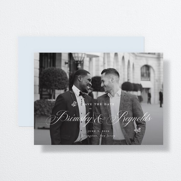 Elegant Antique Toile Frame Save the Date Cards by Bridgerton Cruise Signature smooth No Standard