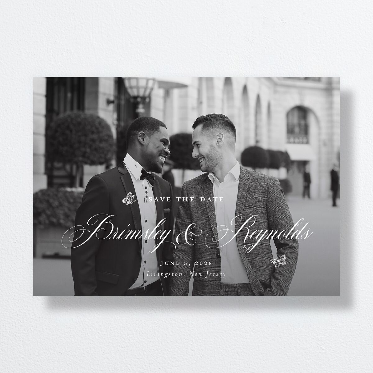 Elegant Antique Toile Frame Save the Date Cards by Bridgerton Cruise Signature smooth No Standard