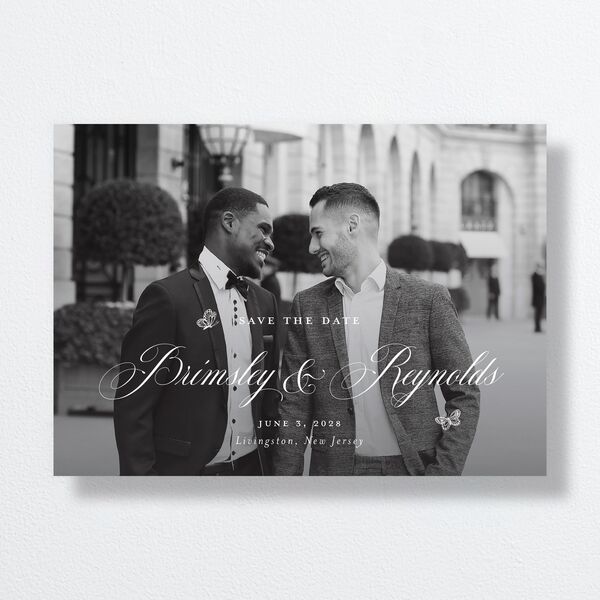 Elegant Antique Toile Frame Save the Date Cards by Bridgerton Cruise Signature smooth No Standard