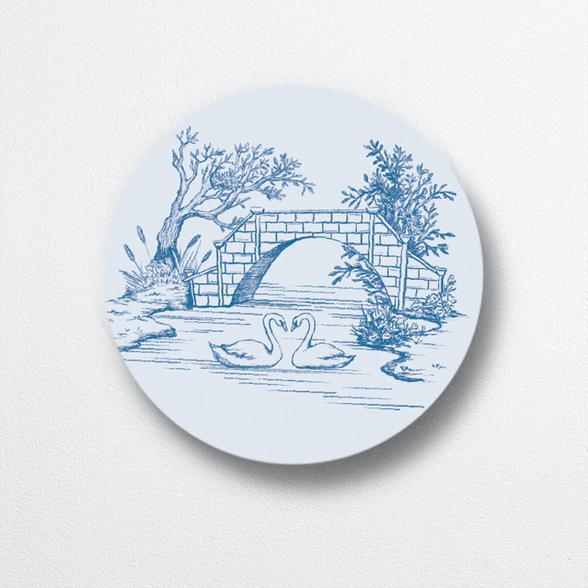 Elegant Antique Toile Frame Wedding Stickers by Bridgerton Cruise