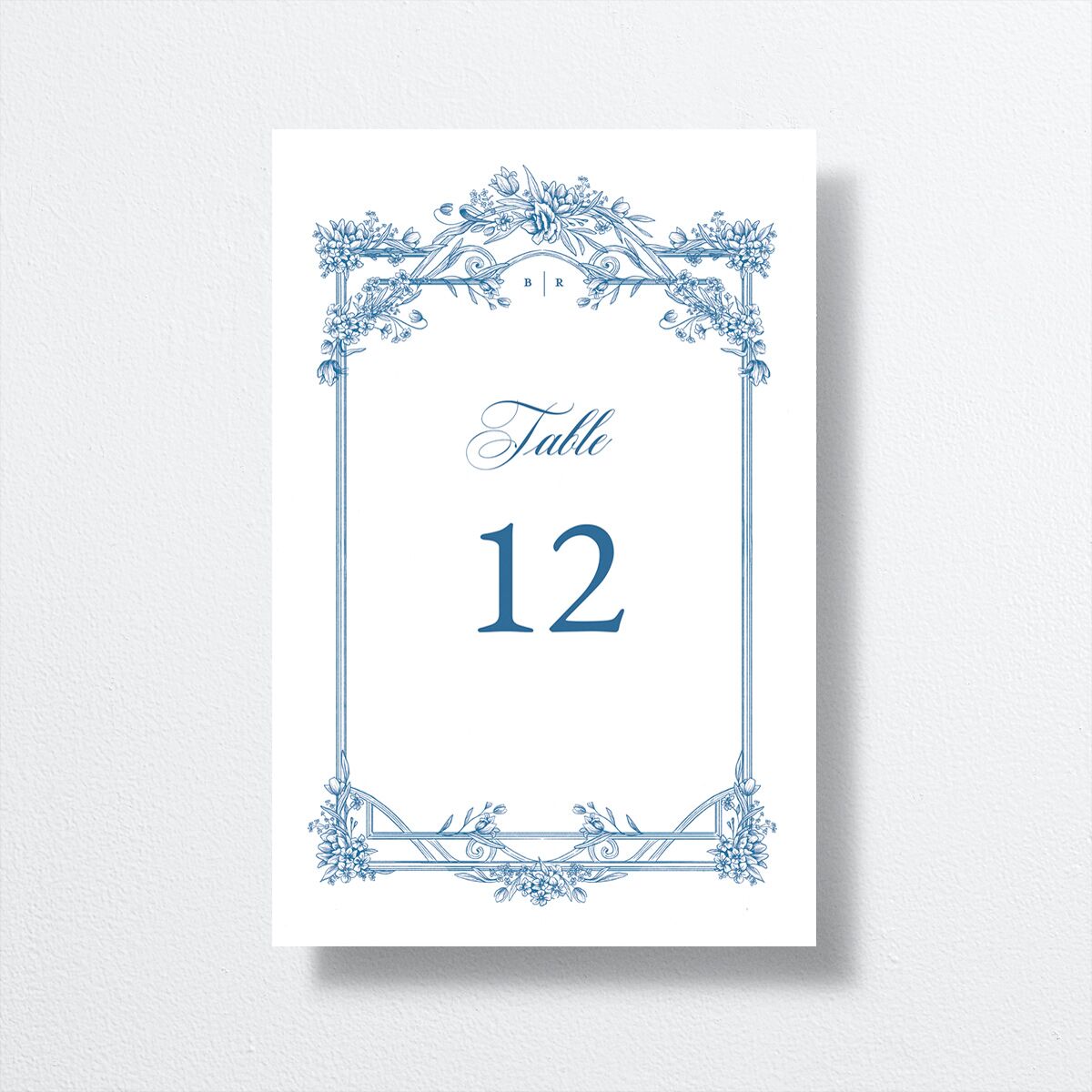 Elegant Antique Toile Frame Table Numbers by Bridgerton Cruise Signature
