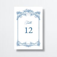 Elegant Antique Toile Frame Table Numbers by Bridgerton Cruise Signature
