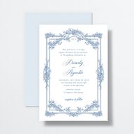 Elegant Antique Toile Frame Wedding Invitations by Bridgerton Cruise Signature No Standard