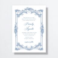 Elegant Antique Toile Frame Wedding Invitations by Bridgerton Cruise Signature No Standard