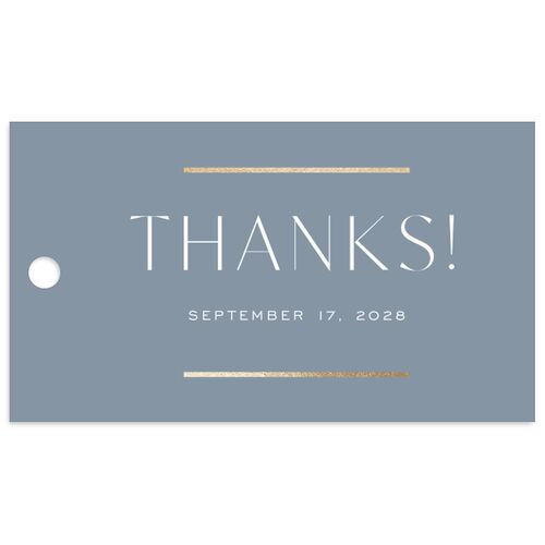Just Us Foil Favor Gift Tags Gold Regency Blue Signature