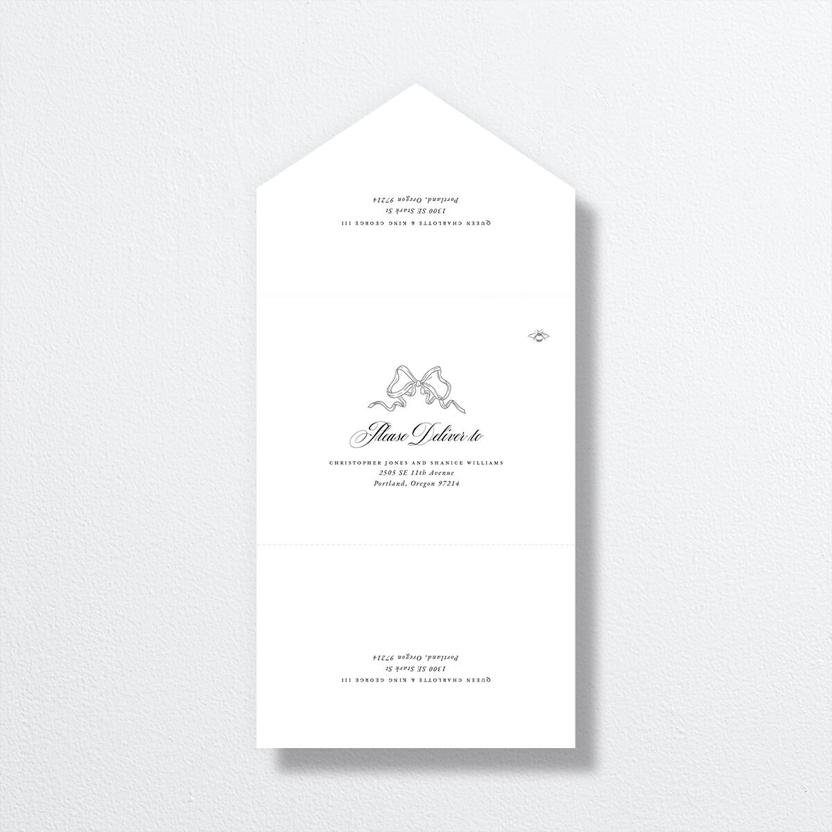 Rose Garden Crest All-in-One Wedding Invitations by Bridgerton — view 2