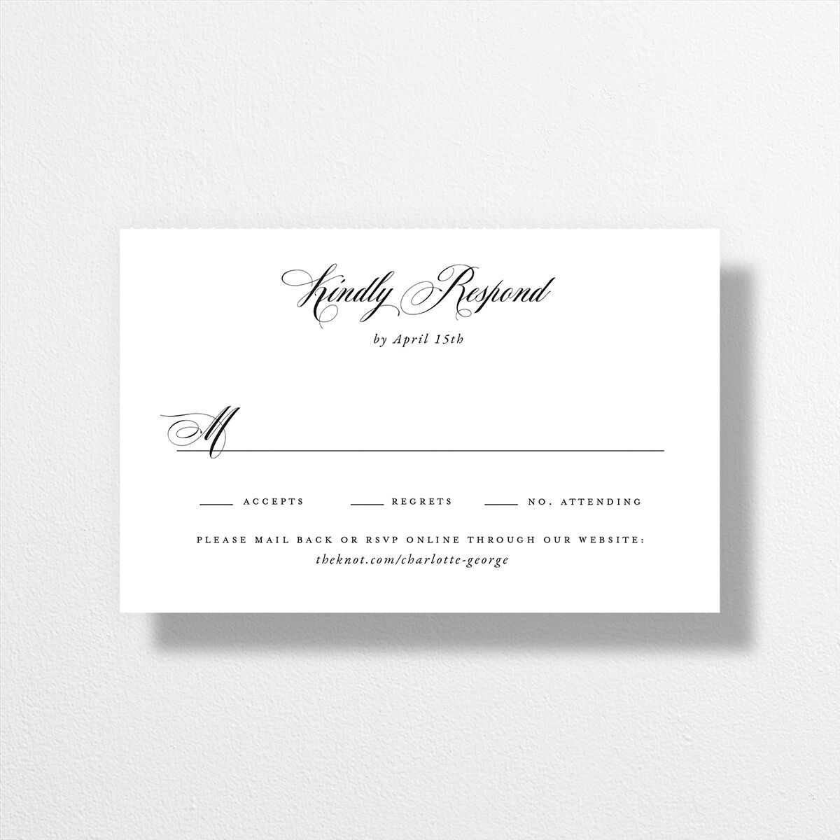 Rose Garden Crest All-in-One Wedding Invitations by Bridgerton — view 4