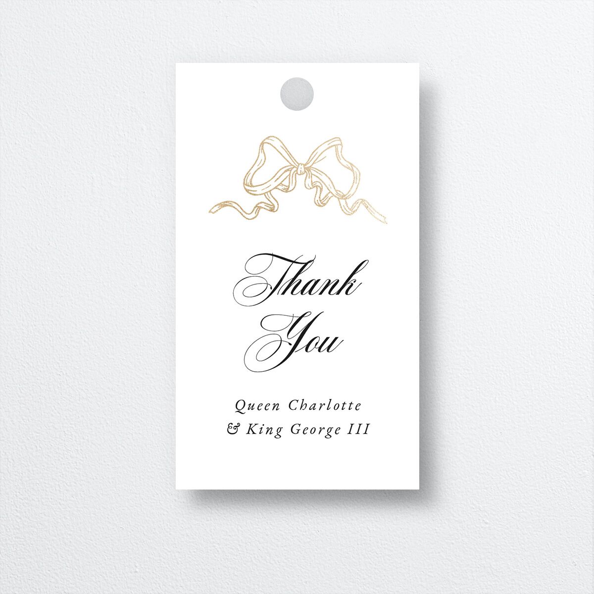 Rose Garden Crest Favor Gift Tags by Bridgerton Gold Pure White Signature