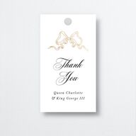 Rose Garden Crest Favor Gift Tags by Bridgerton Gold Pure White Signature