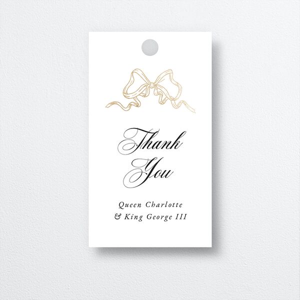 Rose Garden Crest Favor Gift Tags by Bridgerton Gold Pure White Signature