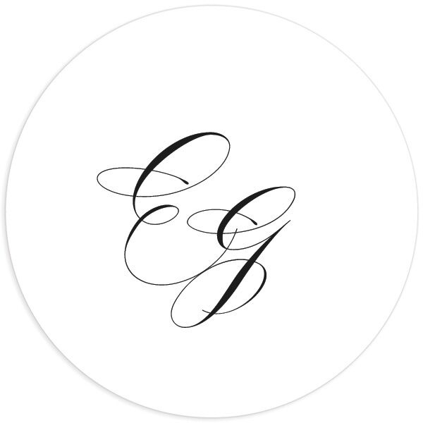 Rose Garden Crest Wedding Stickers by Bridgerton
