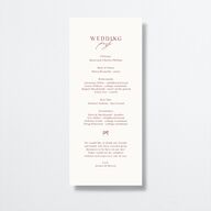 Simple Boho Flowers Wedding Programs Raspberry Signature