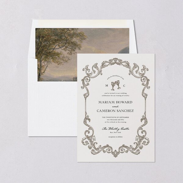 Romantic Fantasy Envelope Liners Champagne Standard