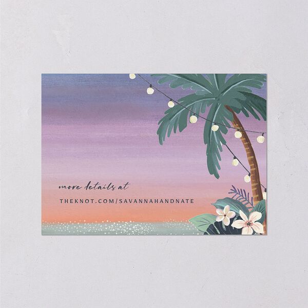 Vintage Island Wedding Enclosure Cards Rose Gold Signature Standard