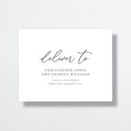 Romantic Photo All-in-One Wedding Invitations Hunter Green Signature Light Both Recipient and Return Addresses No