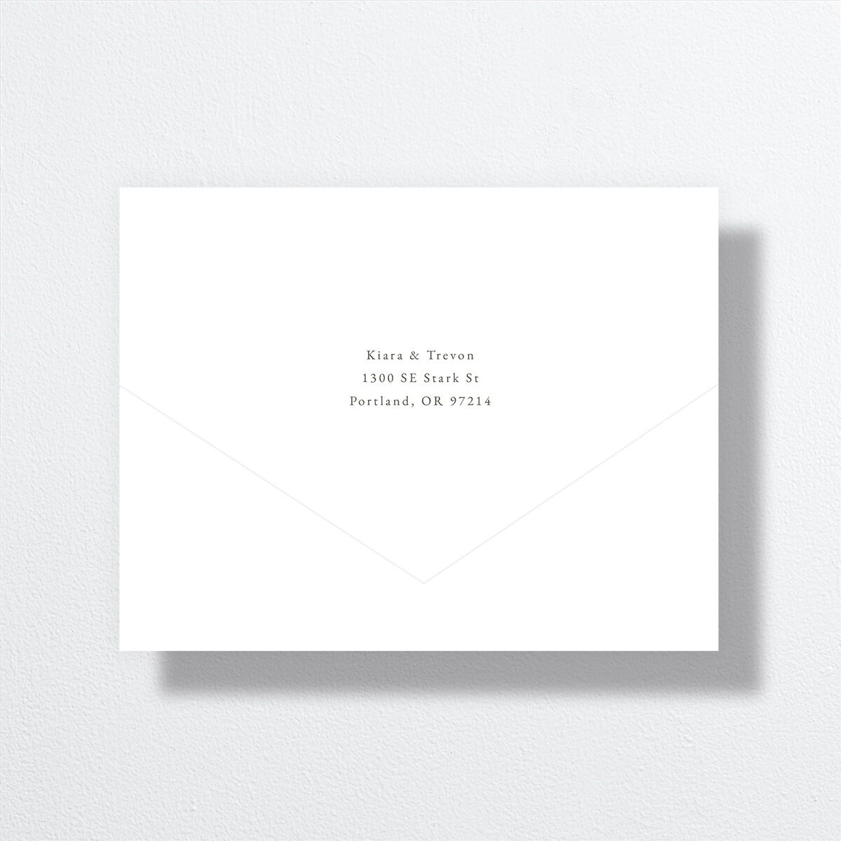 Romantic Photo All-in-One Wedding Invitations Hunter Green Signature Light Both Recipient and Return Addresses No