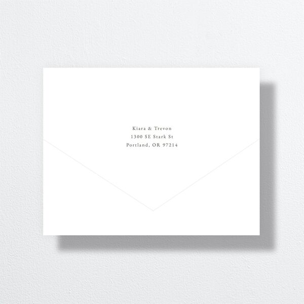 Romantic Photo All-in-One Wedding Invitations Hunter Green Signature Light Both Recipient and Return Addresses No