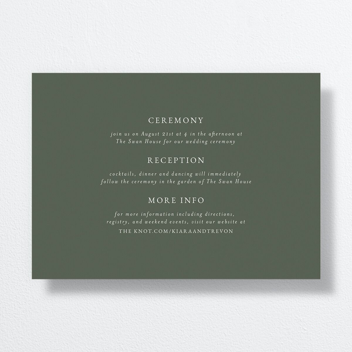 Romantic Photo Wedding Invitations Gold Hunter Green Signature No
