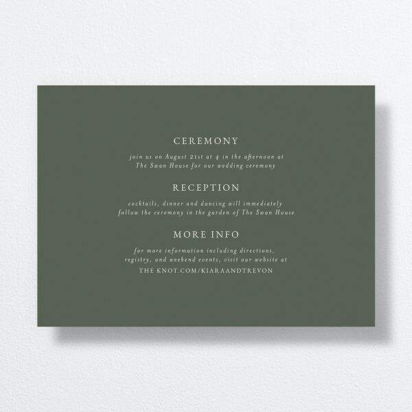 Romantic Photo Wedding Invitations Gold Hunter Green Signature No