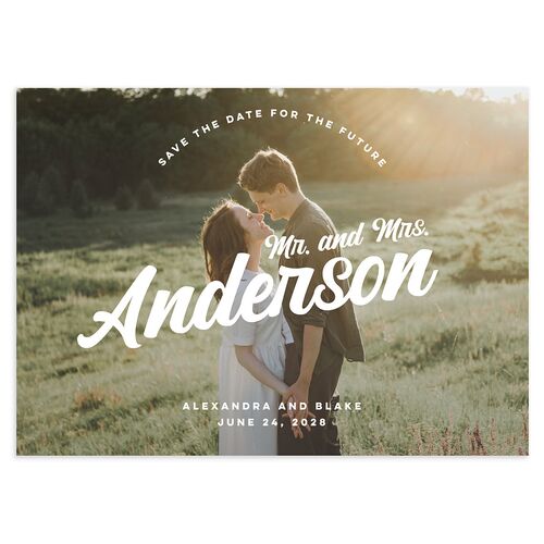 Future Newlyweds Save the Date Cards Moss Signature smooth Blank No