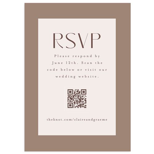 Tartan Crest Wedding Response Cards Fawn Signature Standard
