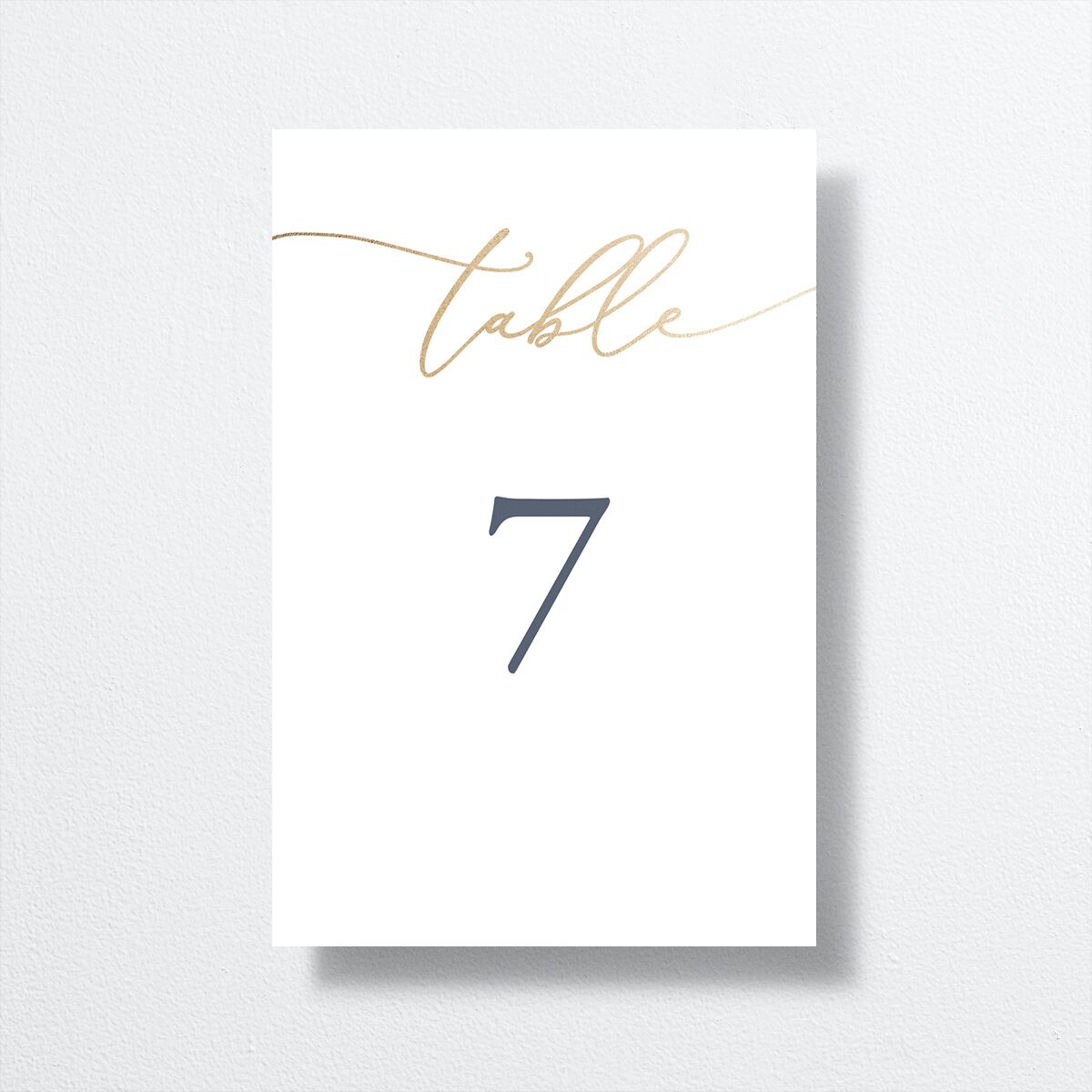 Gilded Photo Table Numbers Gold Midnight Navy Signature