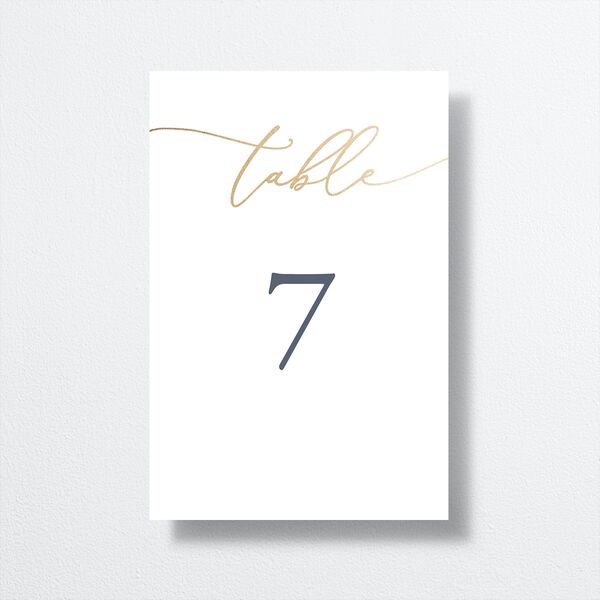Gilded Photo Table Numbers Gold Midnight Navy Signature