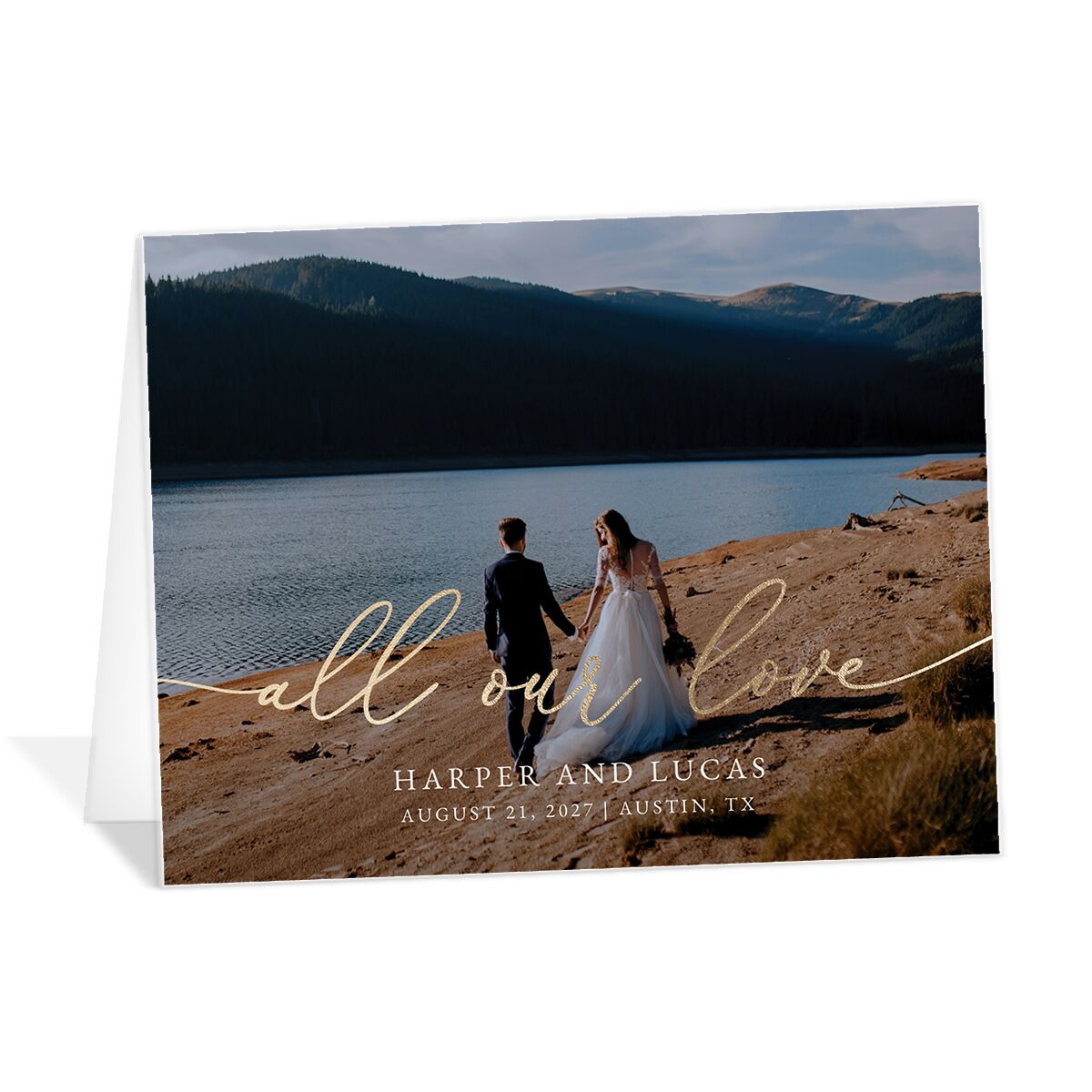 Gilded Photo Thank You Cards