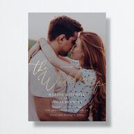 Gilded Photo Wedding Invitations Gold Midnight Navy Signature No