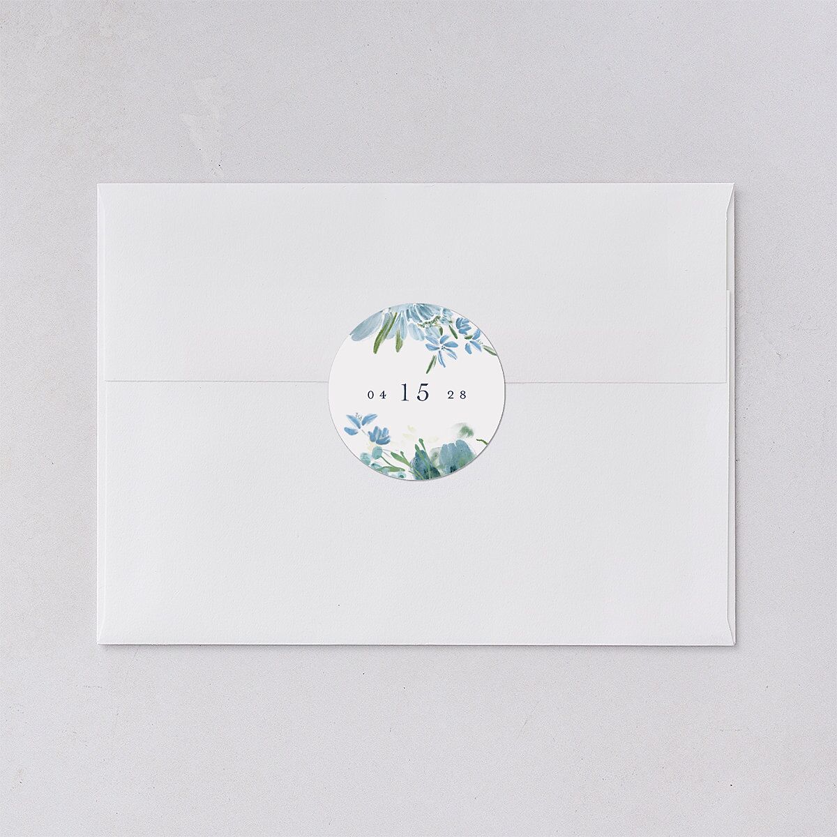 In Bloom Wedding Stickers Moody Blue Circle