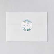 In Bloom Wedding Stickers Moody Blue Circle