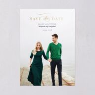 Elegant Lighthouse Foil Save the Date Cards Gold Maritime Signature smooth Blank No