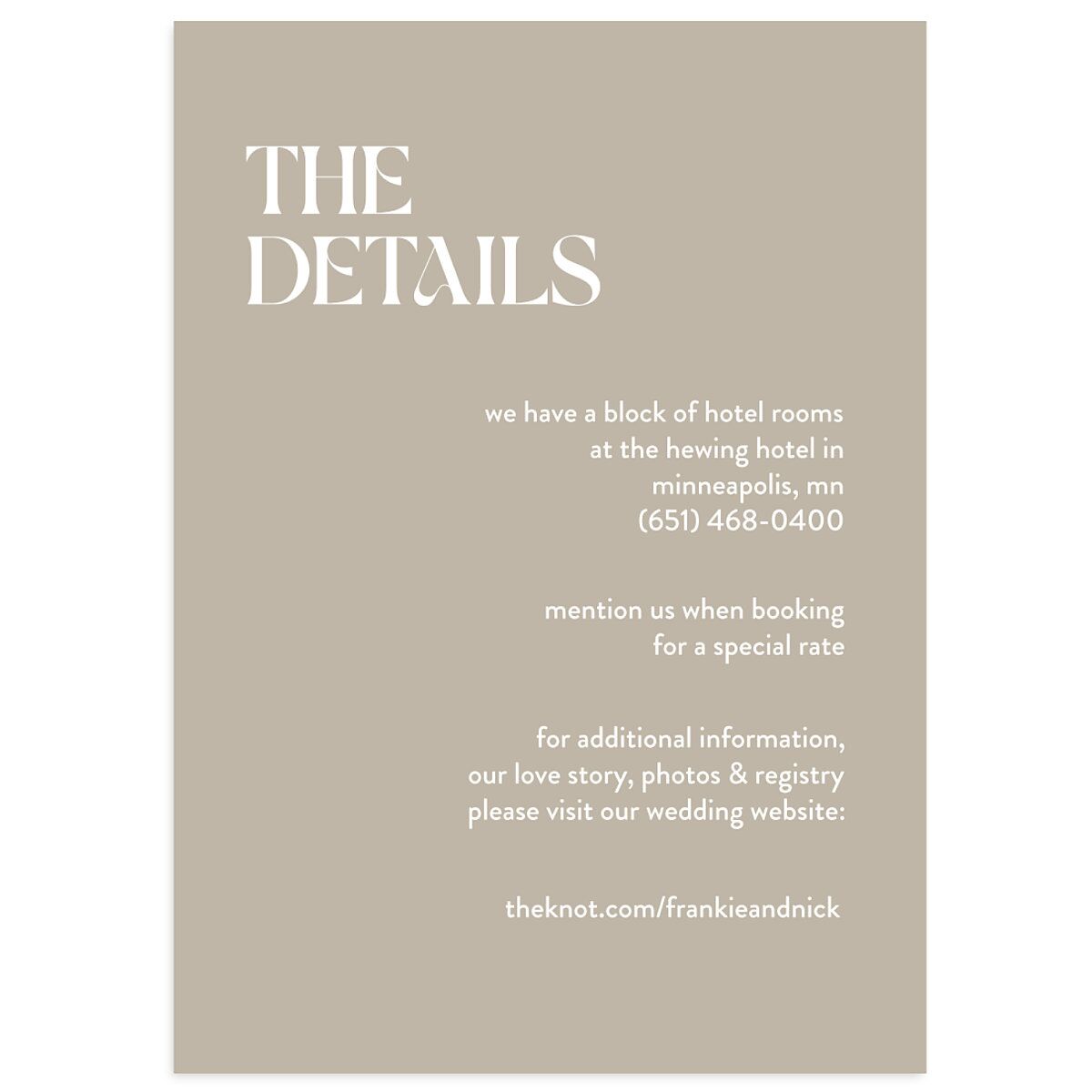 Checked Wedding Enclosure Cards