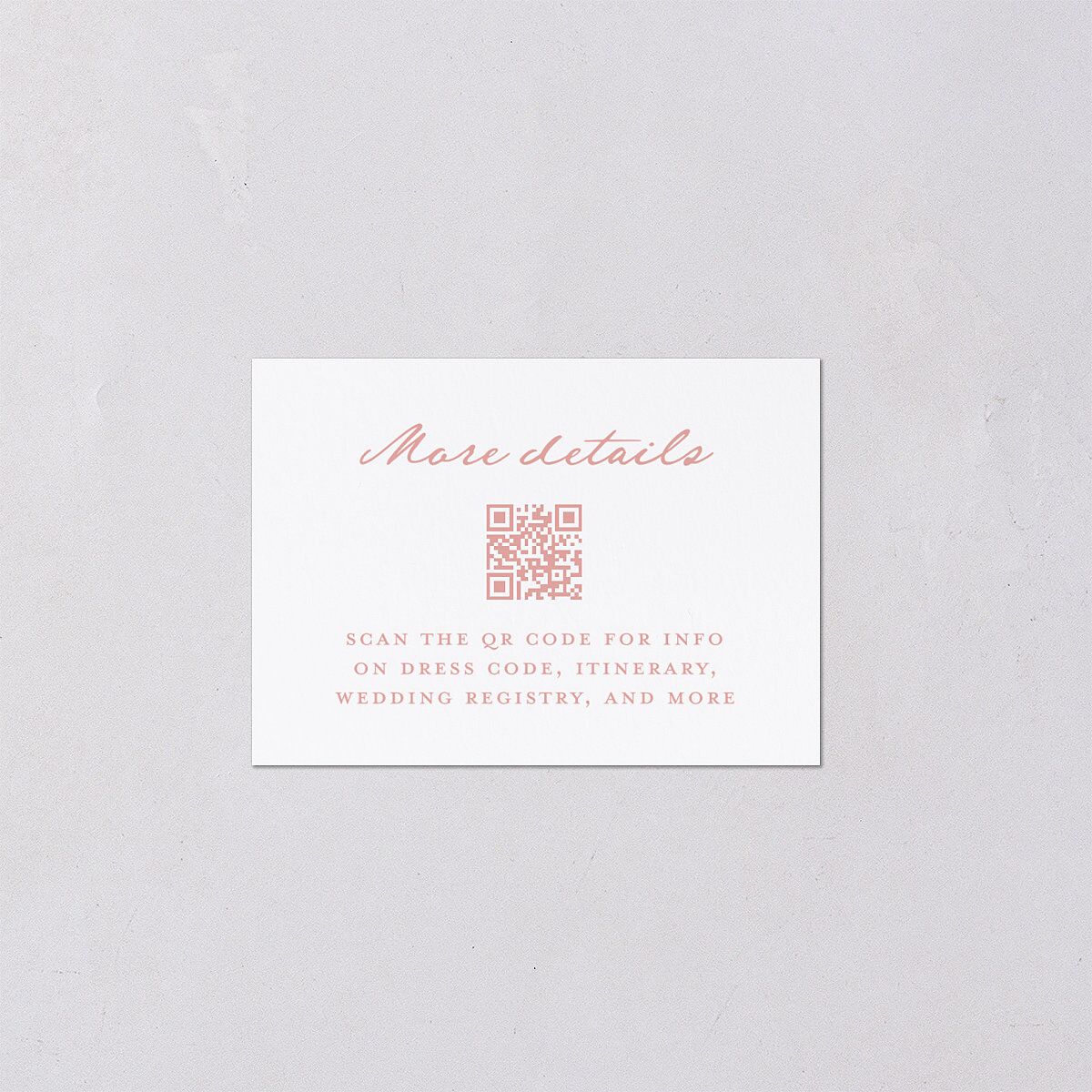Maximalist Floral Crest QR Code RSVP Cards Pink Cotton Signature Standard