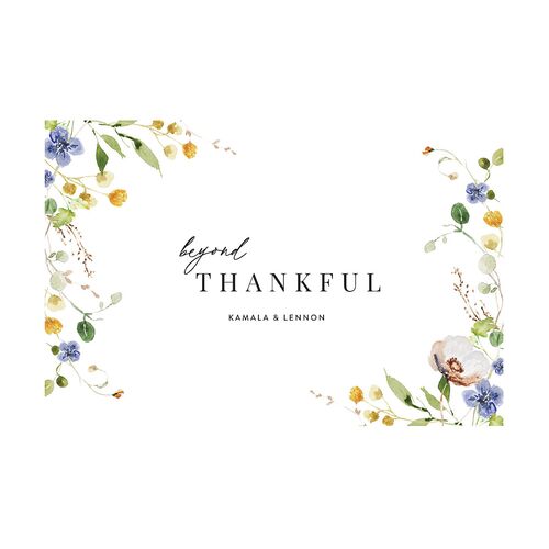 Glistening Wildflower Thank You Postcards Pure White Postcard