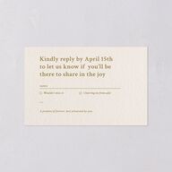 Elegant Typography All-in-One Wedding Invitations Gold Signature Light Both Recipient and Return Addresses No