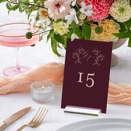 Dark Vintage Fantasy Table Numbers Merlot Signature